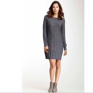 Cullen cable knit wool blend long Sleeve sweater short pullover dress